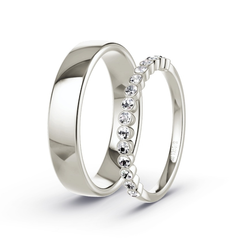 Trauringe Graugold - 0.30 ct. Diamanten - Modell N°1030 Trauringe Graugold - 0.30 ct. Diamanten - Modell N°1030