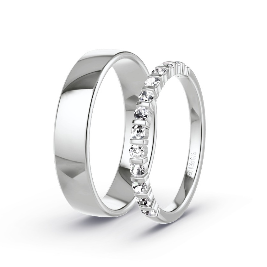 Trauringe Palladium - 0.39 ct. Diamanten - Modell N°1039 Trauringe Palladium - 0.39 ct. Diamanten - Modell N°1039