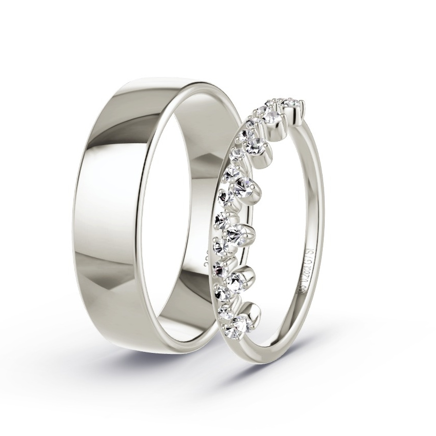 Trauringe Graugold - 0.28 ct. Diamanten - Modell N°1048 Trauringe Graugold - 0.28 ct. Diamanten - Modell N°1048