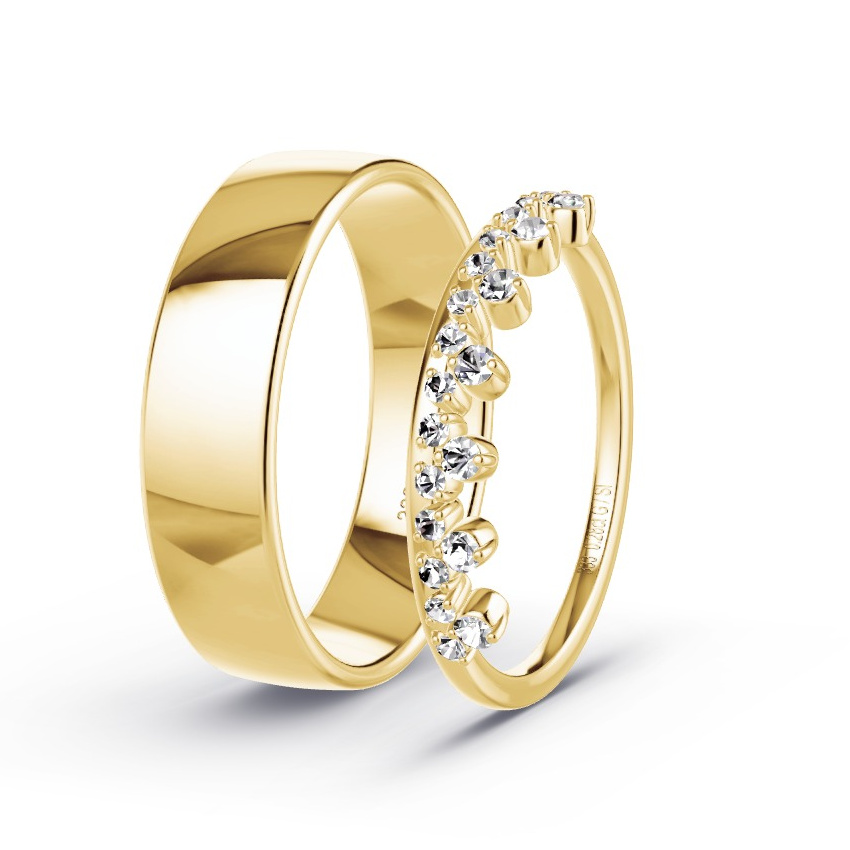 Trauringe Gelbgold - 0.28 ct. Diamanten - Modell N°1048 Trauringe Gelbgold - 0.28 ct. Diamanten - Modell N°1048
