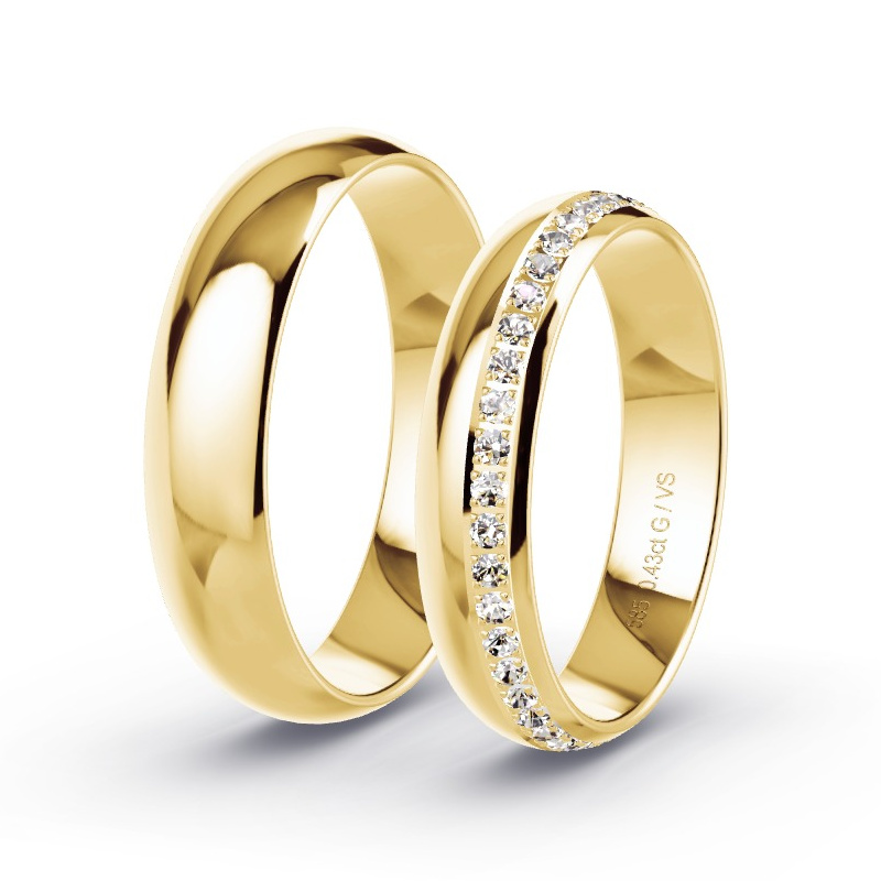 Trauringe Gelbgold - 0.42 ct. Diamanten - Modell N°1401 Trauringe Gelbgold - 0.42 ct. Diamanten - Modell N°1401