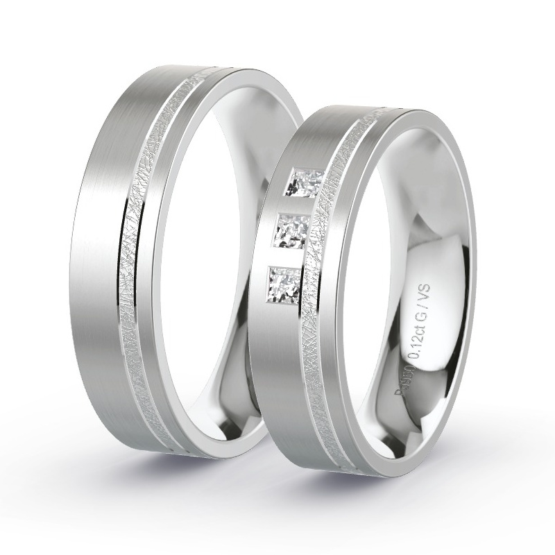 Trauringe Palladium - 0.12 ct. Diamanten - Modell N°1625 Trauringe Palladium - 0.12 ct. Diamanten - Modell N°1625