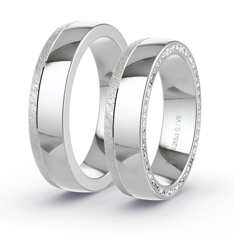 Trauringe Platin - 0.265 ct. Diamanten - Modell N°1658 Trauringe Platin - 0.265 ct. Diamanten - Modell N°1658