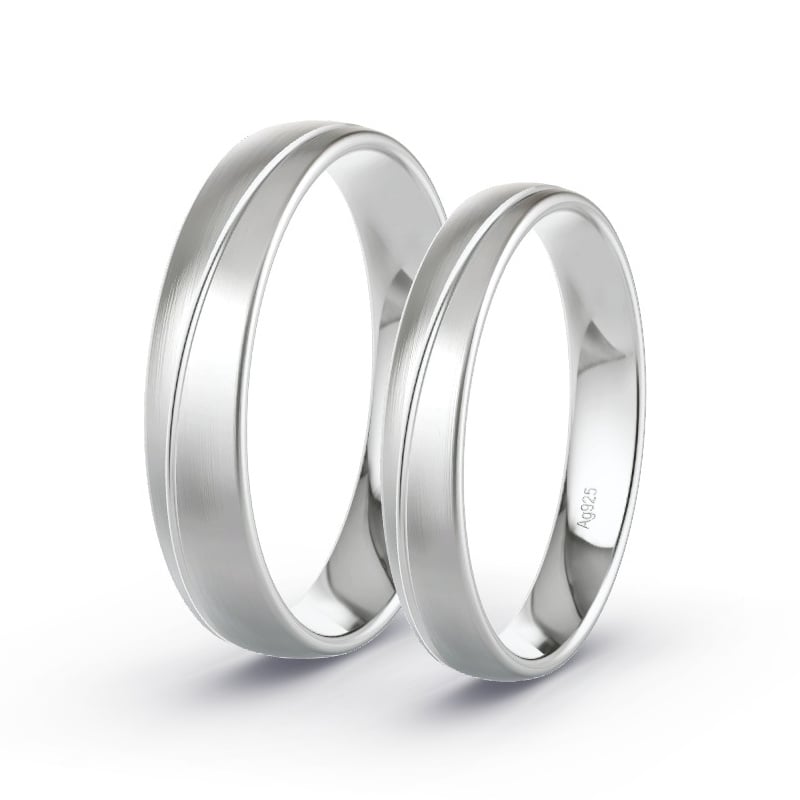 Trauringe Silber - Diamanten - Modell N°1660 Trauringe Silber - Diamanten - Modell N°1660