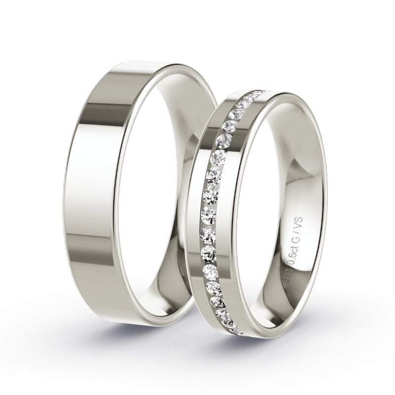 Trauringe Graugold - 0.60 ct. Diamanten - Modell N°1717 Trauringe Graugold - 0.60 ct. Diamanten - Modell N°1717