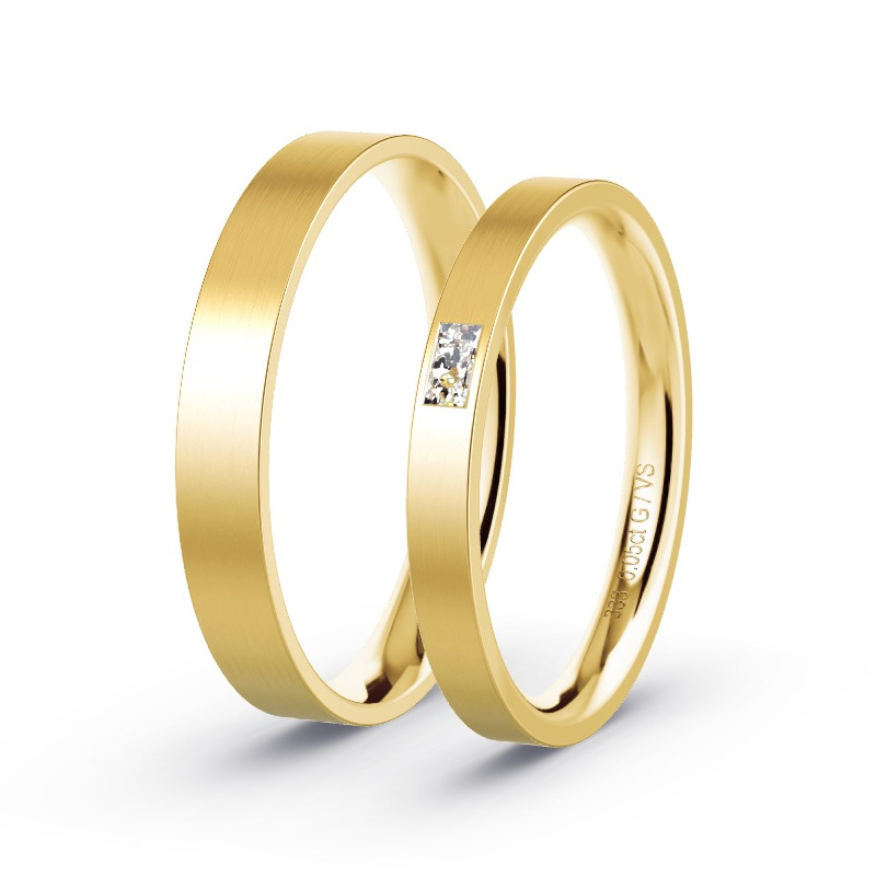 Trauringe Gelbgold - 0.05 ct. Diamanten - Modell N°1721 Trauringe Gelbgold - 0.05 ct. Diamanten - Modell N°1721