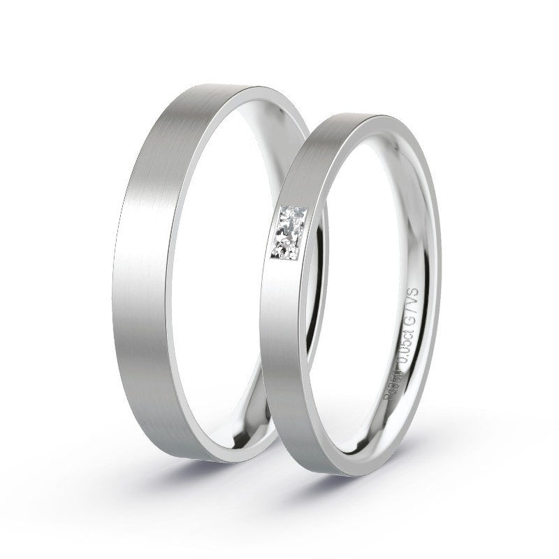 Trauringe Palladium - 0.05 ct. Diamanten - Modell N°1721 Trauringe Palladium - 0.05 ct. Diamanten - Modell N°1721