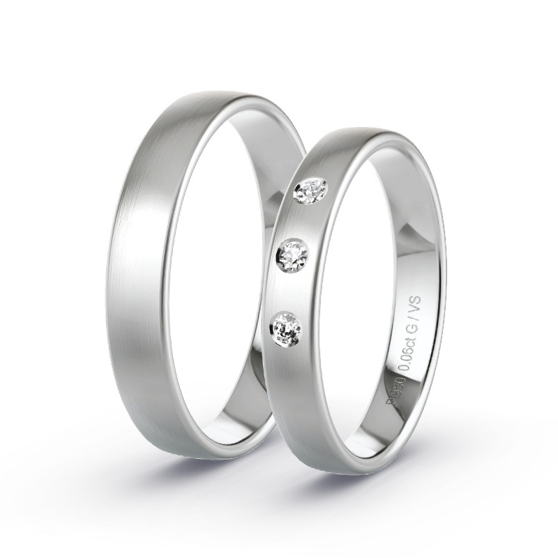 Platinum Rings for Couples with Single Diamonds JL PT 590 | Love Bands |  Couple wedding rings, Couple ring design, Couple rings gold
