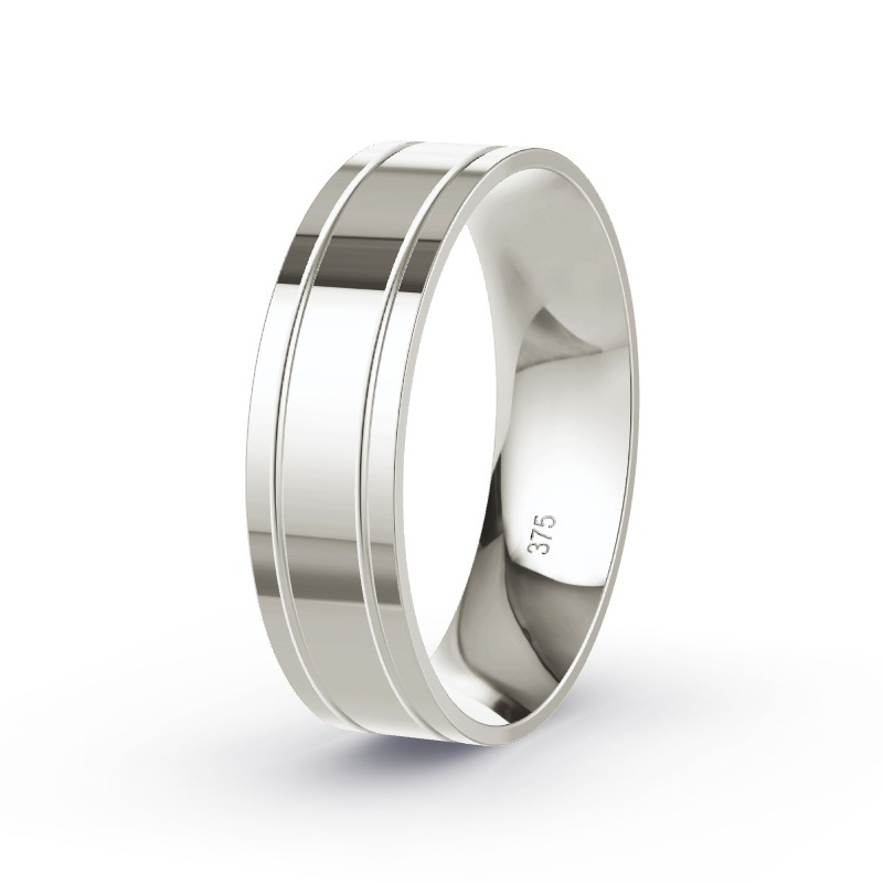 Wedding Ring 9ct Grey Gold - Model N°2161