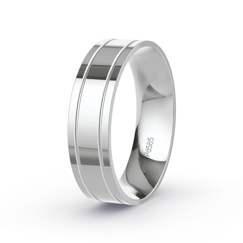 Wedding Ring 585 Palladium - Model N°2161