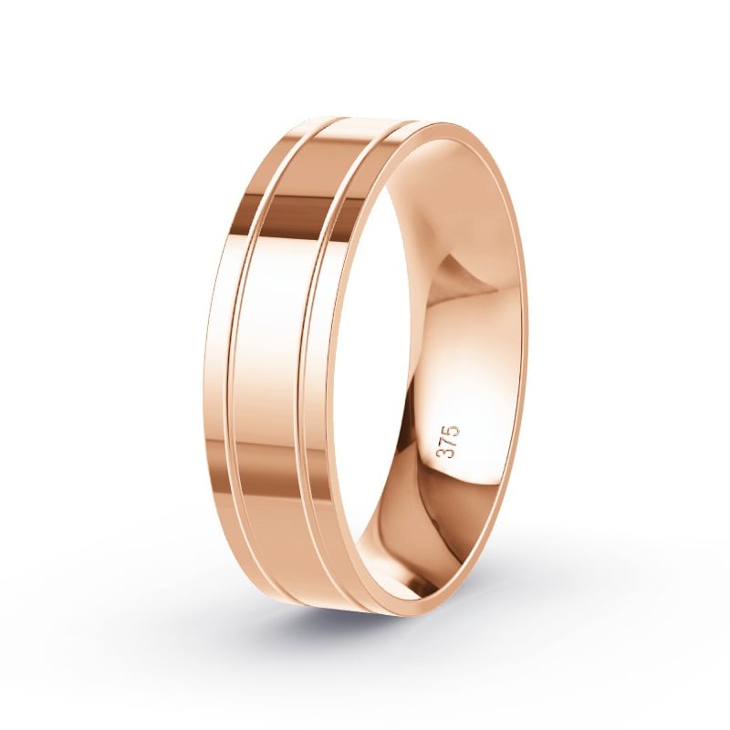 Wedding Ring 9ct Rose Gold - Model N°2161