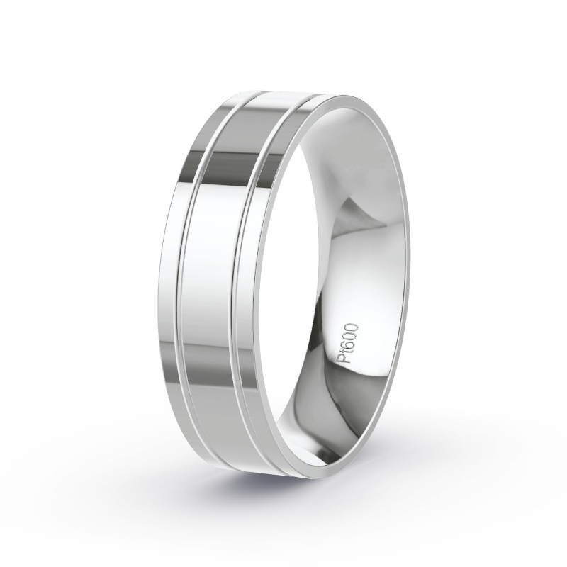 Wedding Ring 600/- Platinum content - Model N°2161
