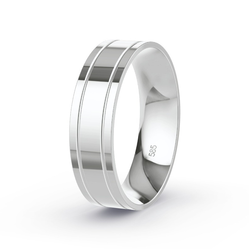 Wedding Ring 14ct White Gold - Model N°2161