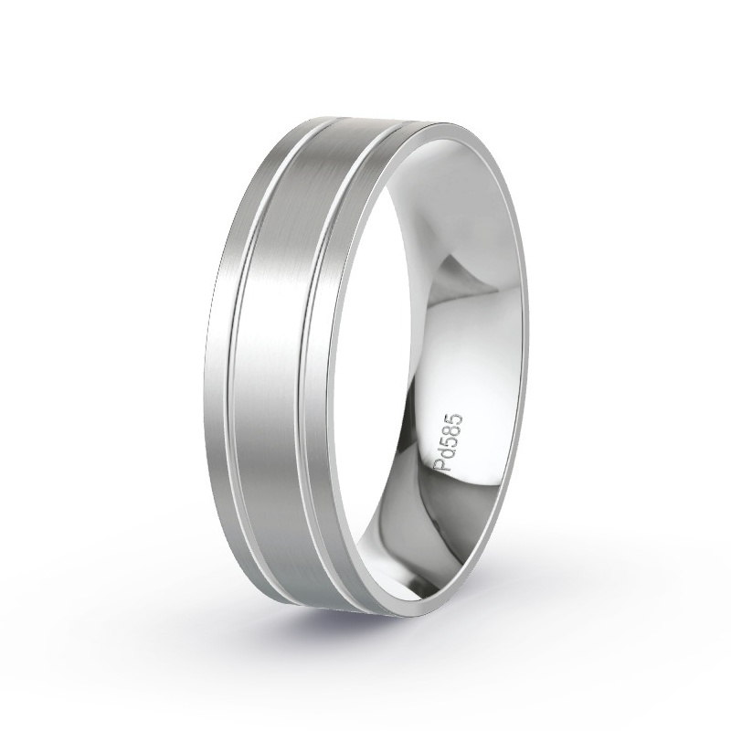 Wedding Ring 585 Palladium - Model N°2162