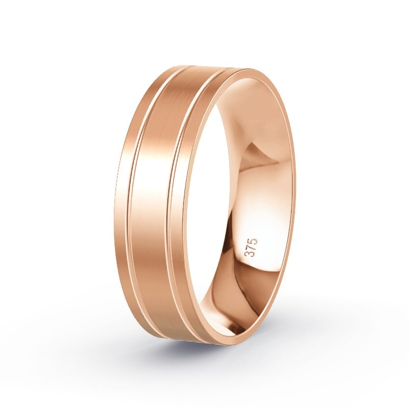 Wedding Ring 9ct Rose Gold - Model N°2162