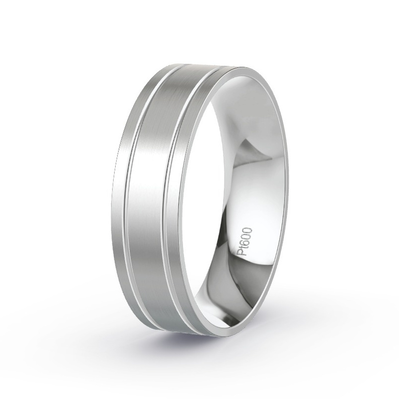 Wedding Ring 600/- Platinum content - Model N°2162