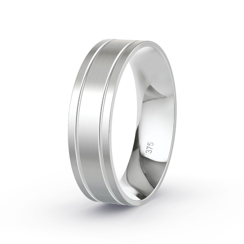 Wedding Ring 9ct White Gold - Model N°2162