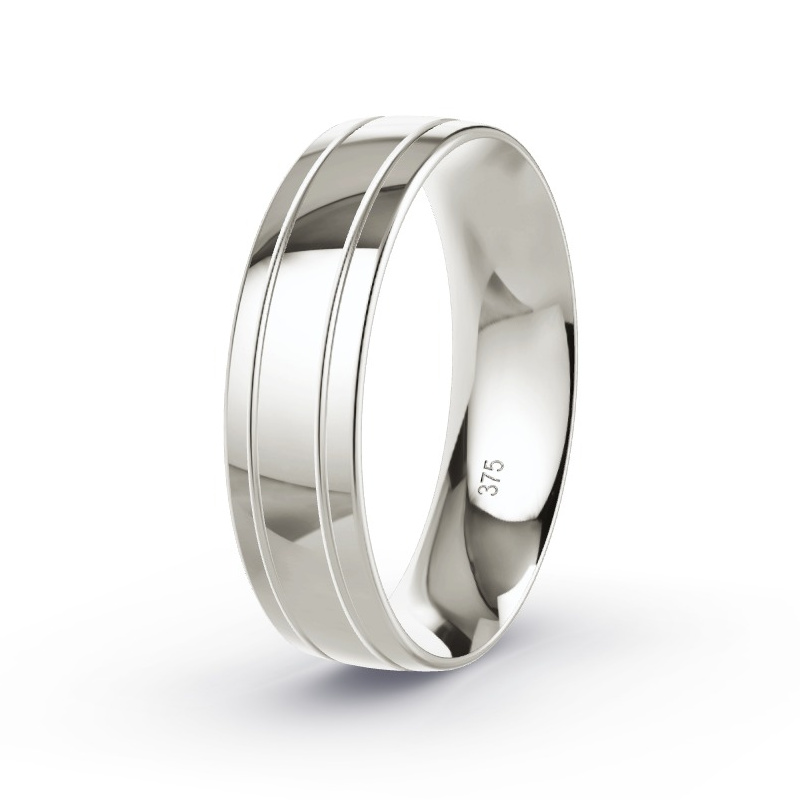 Wedding Ring 9ct Grey Gold - Model N°2163
