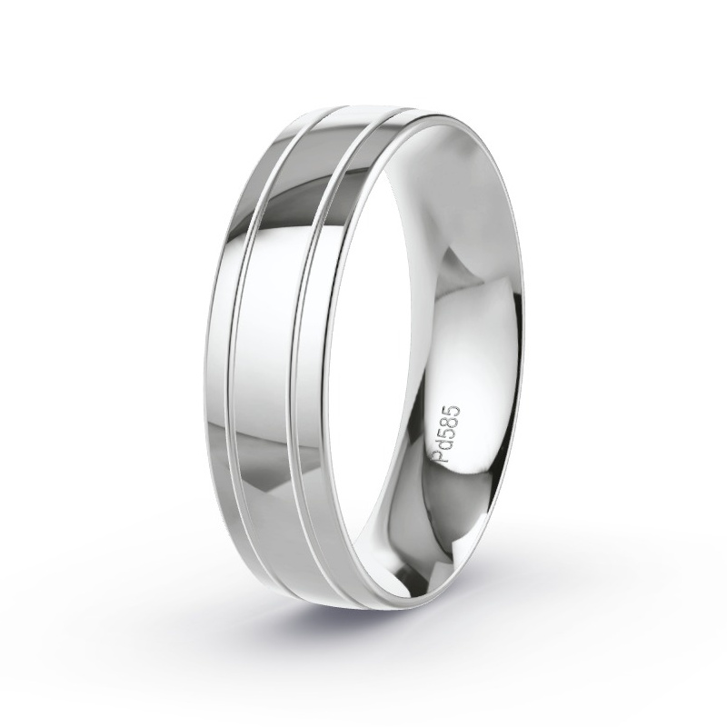Wedding Ring 585 Palladium - Model N°2163