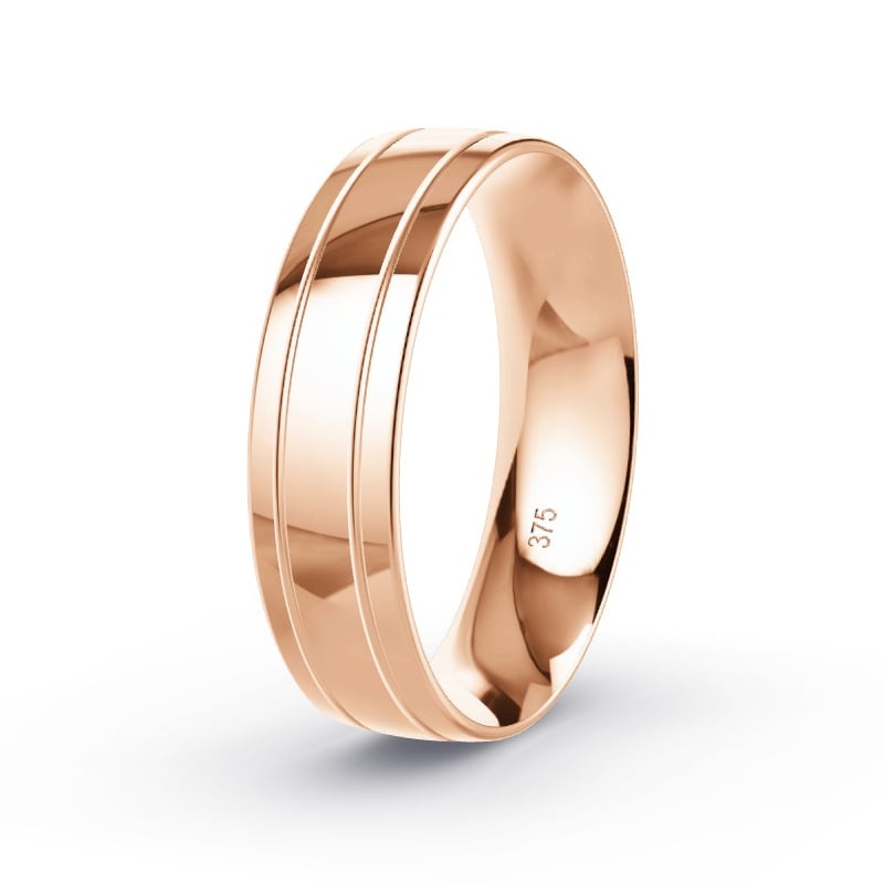 Wedding Ring 9ct Rose Gold - Model N°2163