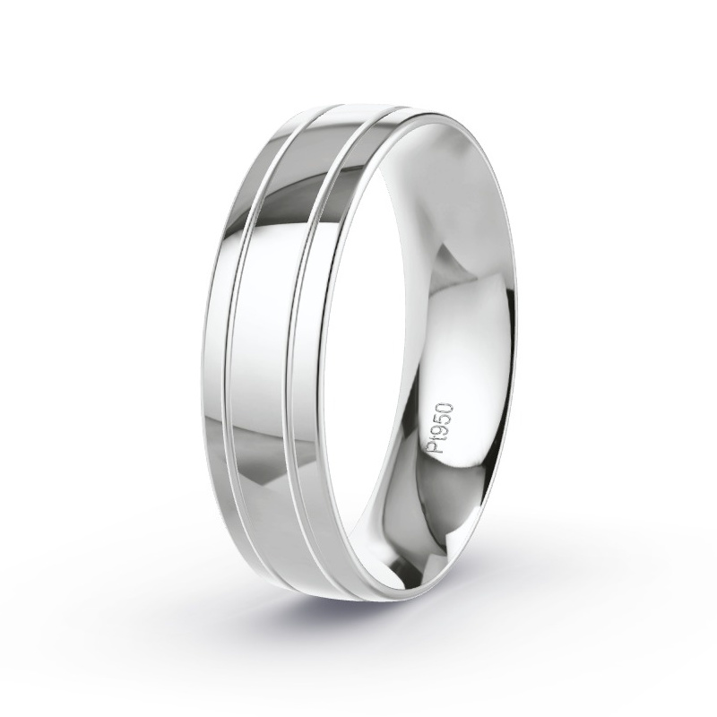 Wedding Ring 950/- Platinum - Model N°2163