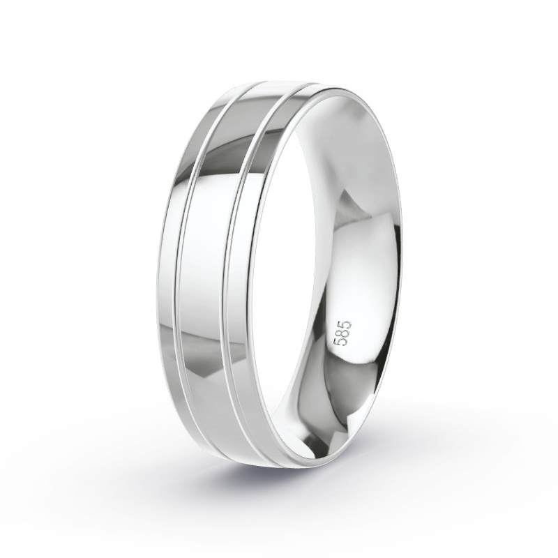 Wedding Ring 14ct White Gold - Model N°2163