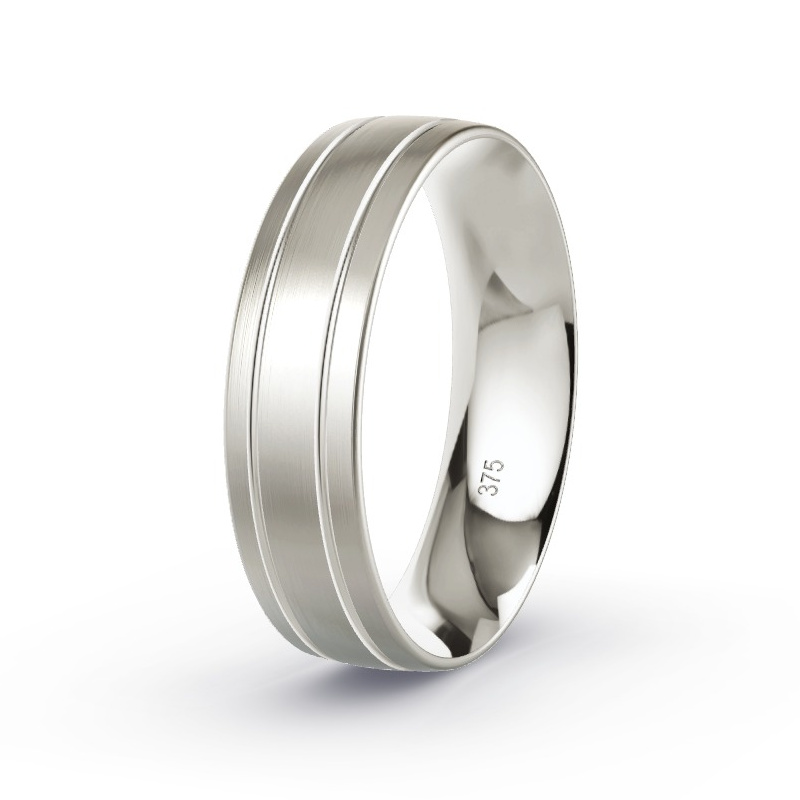 Wedding Ring 9ct Grey Gold - Model N°2164
