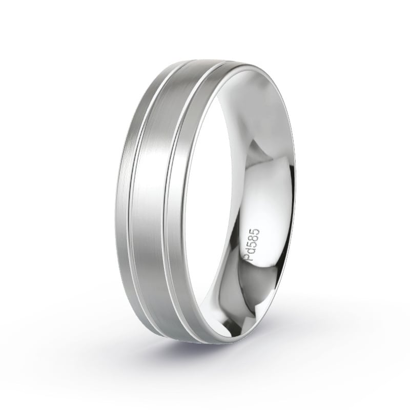Wedding Ring 585 Palladium - Model N°2164
