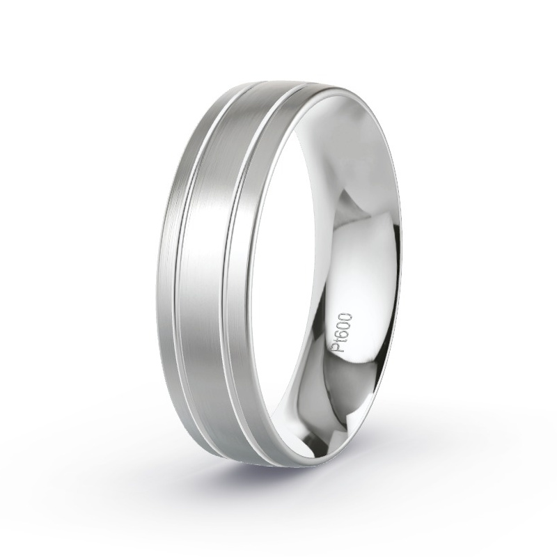 Wedding Ring 600/- Platinum content - Model N°2164