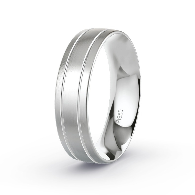 Wedding Ring 950/- Platinum - Model N°2164