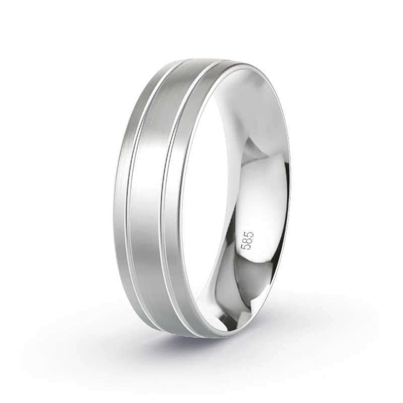 Wedding Ring 14ct White Gold - Model N°2164