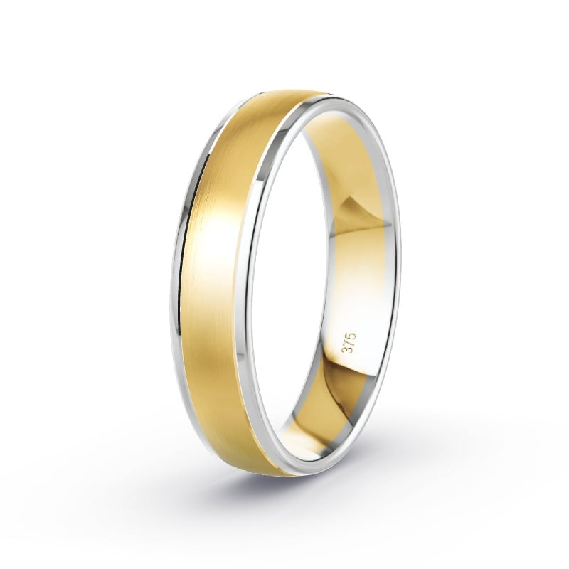 Wedding Ring 9ct Yellow Gold/White Gold - Model N°2165