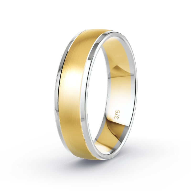 Wedding Ring 9ct Yellow Gold/White Gold - Model N°2166