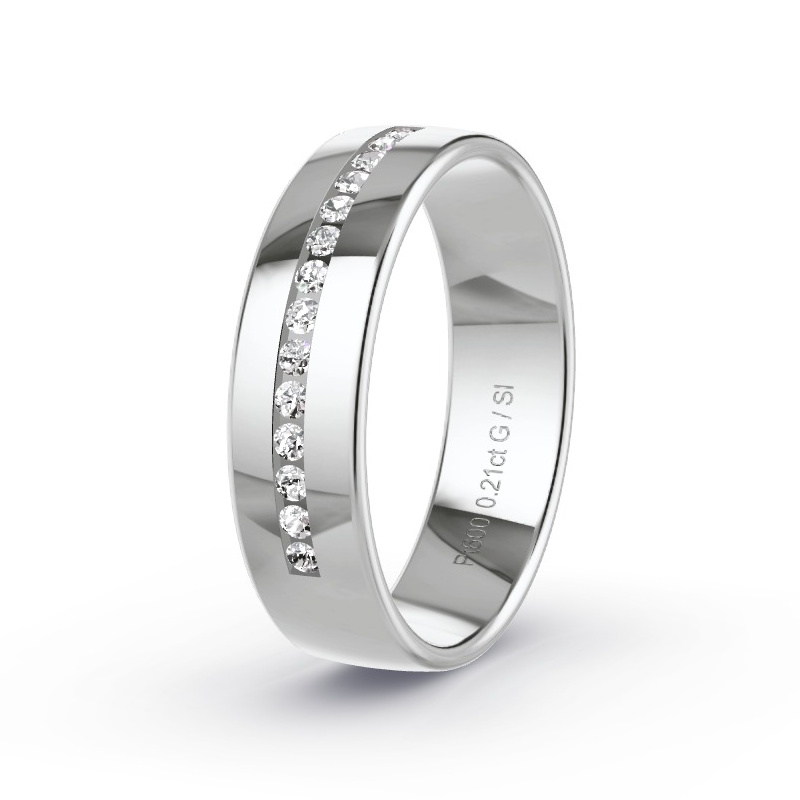 Trauring Platin - 0.21 ct. Diamanten - Modell N°2174 Trauring Platin - 0.21 ct. Diamanten - Modell N°2174