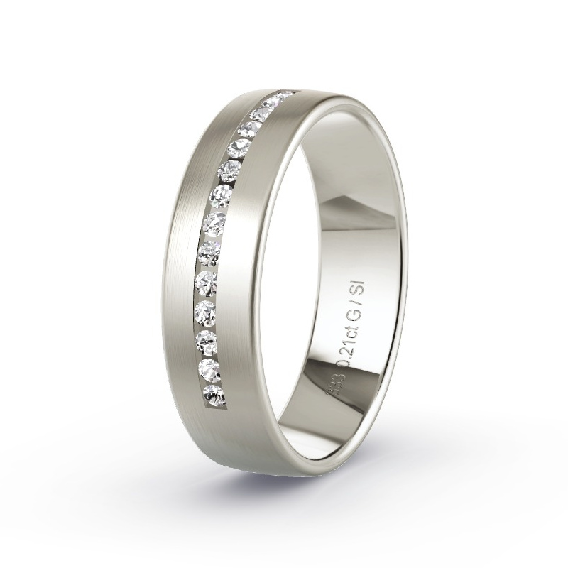 Trauring Graugold - 0.21 ct. Diamanten - Modell N°2175 Trauring Graugold - 0.21 ct. Diamanten - Modell N°2175