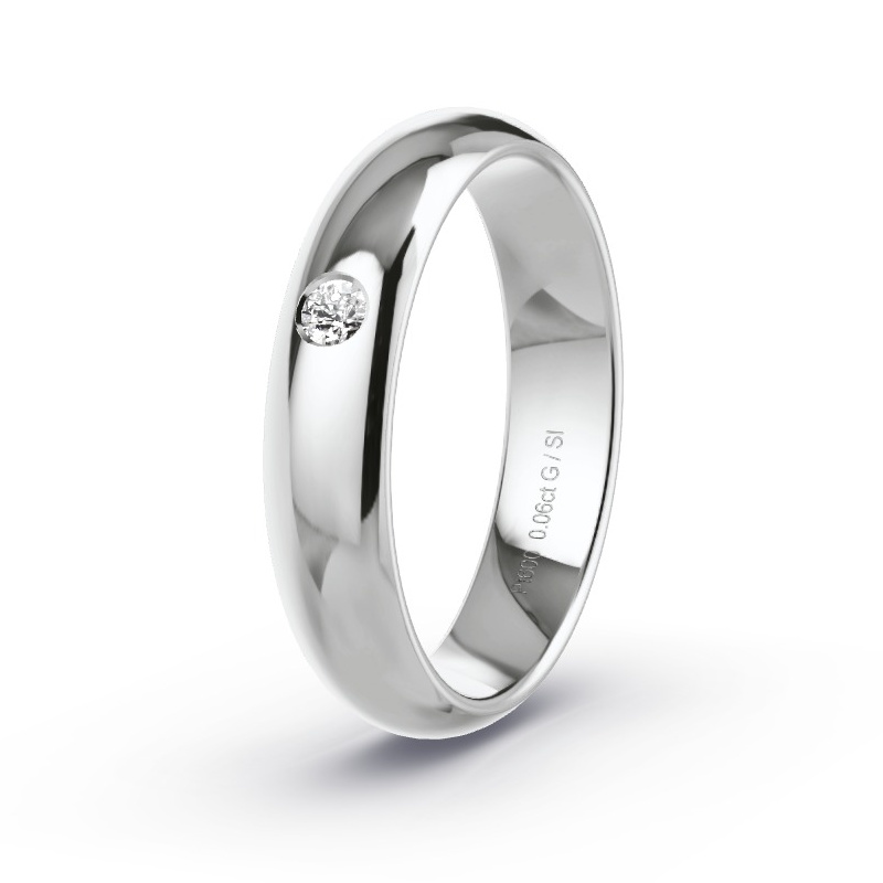 Trauring Platin - 0.06 ct. Diamanten - Modell N°2180 Trauring Platin - 0.06 ct. Diamanten - Modell N°2180