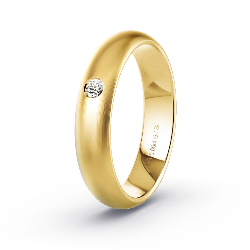 Trauring Gelbgold - 0.06 ct. Diamanten - Modell N°2181 Trauring Gelbgold - 0.06 ct. Diamanten - Modell N°2181