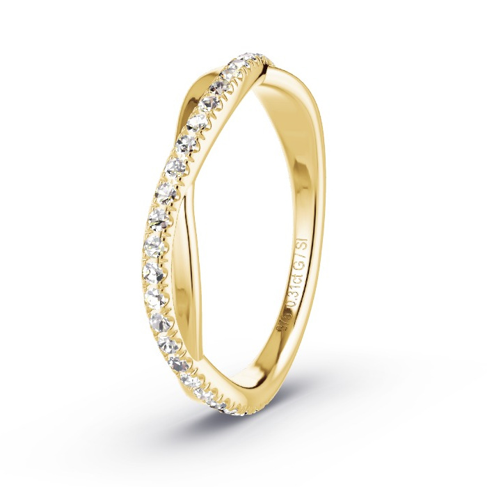 Women's ring 9ct Yellow Gold - 0.31ct Diamonds - Model N°4116