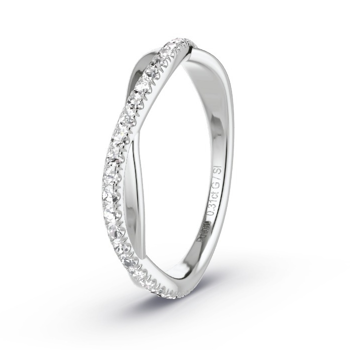 Women's ring 950 Palladium - 0.31ct Diamonds - Model N°4116