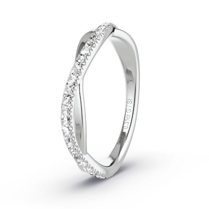 Memoire-Ring Palladium - 0.31 ct. Diamanten - Modell N°4116 Memoire-Ring Palladium - 0.31 ct. Diamanten - Modell N°4116