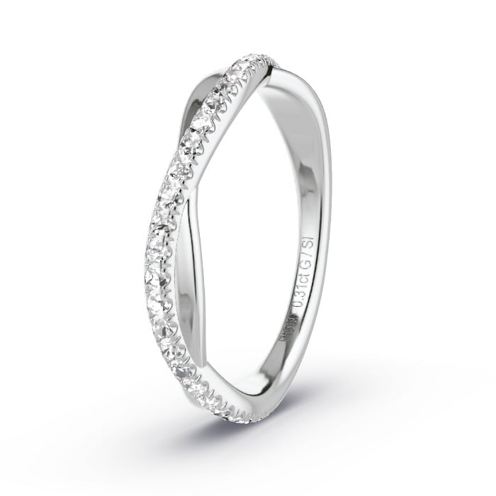 Women's ring 950/- Platinum - 0.31ct Diamonds - Model N°4116
