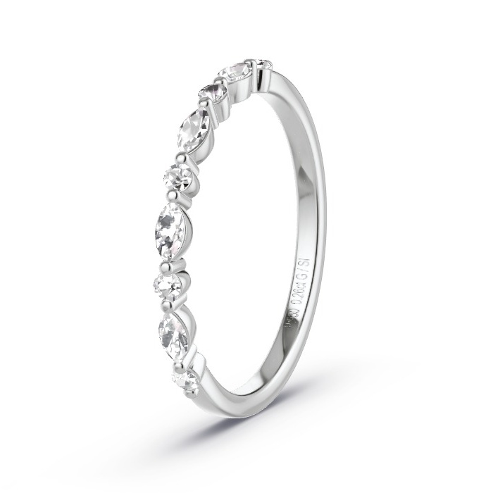Women's ring 950/- Platinum - 0.26ct Diamonds - Model N°4118