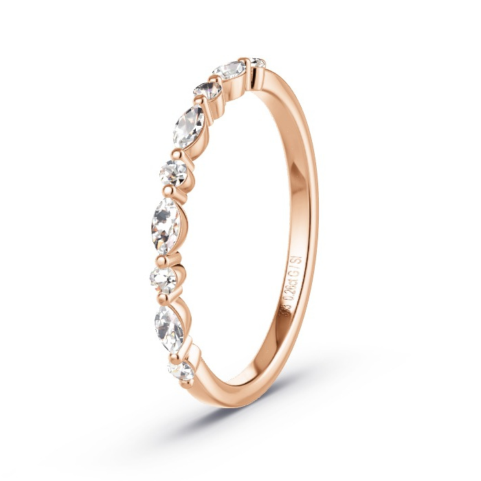 Memoire-Ring Rotgold - 0.26 ct. Diamanten - Modell N°4118 Memoire-Ring Rotgold - 0.26 ct. Diamanten - Modell N°4118