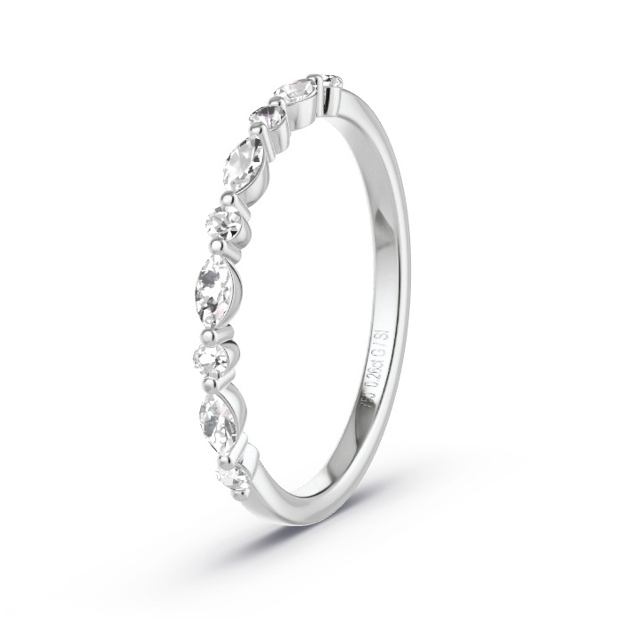 Memoire-Ring Weissgold - 0.26 ct. Diamanten - Modell N°4118 Memoire-Ring Weissgold - 0.26 ct. Diamanten - Modell N°4118