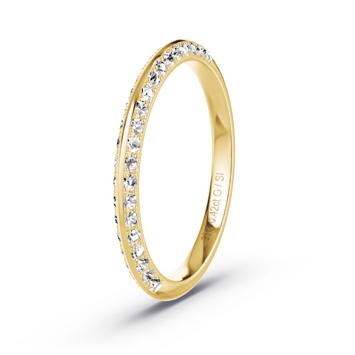Memoire-Ring Gelbgold 333 - 0.42 ct. Diamanten - Modell N°4121
