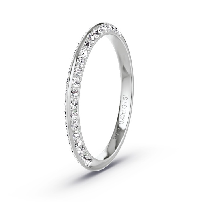 Memoire-Ring Palladium - 0.42 ct. Diamanten - Modell N°4121 Memoire-Ring Palladium - 0.42 ct. Diamanten - Modell N°4121