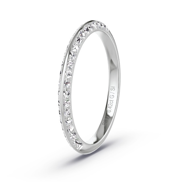 Women's ring 950/- Platinum - 0.42ct Diamonds - Model N°4121