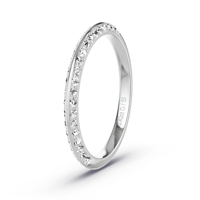 Memoire-Ring Weissgold - 0.42 ct. Diamanten - Modell N°4121 Memoire-Ring Weissgold - 0.42 ct. Diamanten - Modell N°4121