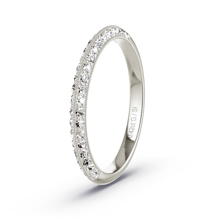 Memoire-Ring Graugold - 0.42 ct. Diamanten - Modell N°4121 Memoire-Ring Graugold - 0.42 ct. Diamanten - Modell N°4121