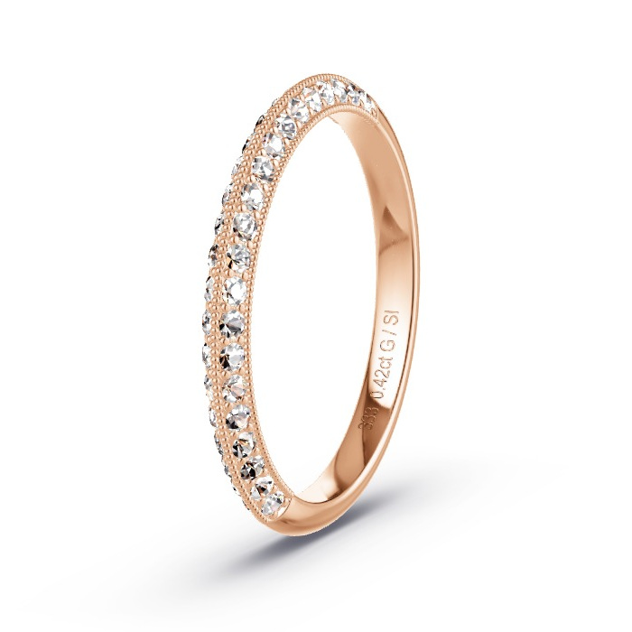 Memoire-Ring Rotgold - 0.42 ct. Diamanten - Modell N°4121 Memoire-Ring Rotgold - 0.42 ct. Diamanten - Modell N°4121
